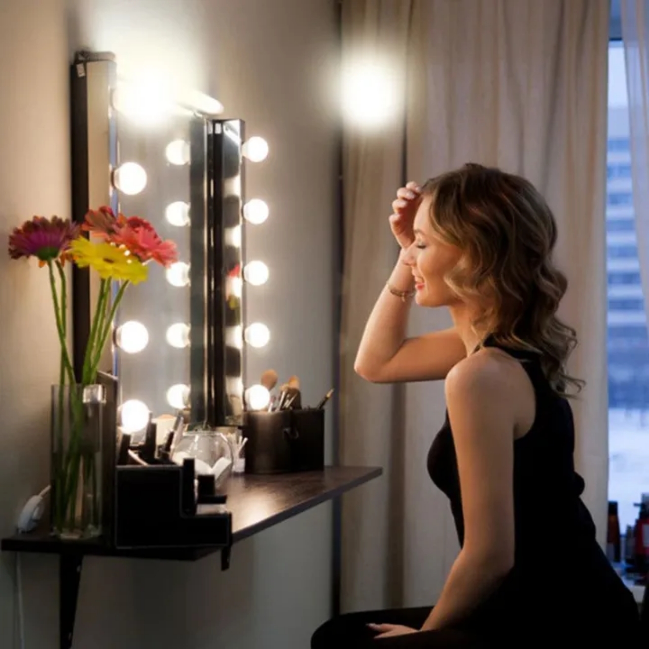 Makeup Mirror Stand. Achieve perfect lighting for flawless makeup application with these easy-to-install, bright, and energy-efficient bulbs