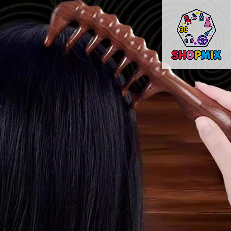Long Handle Wide Tooth Comb For Hair Curling And Wave Styling Professional Salon Tool For Black Hair And Wigs