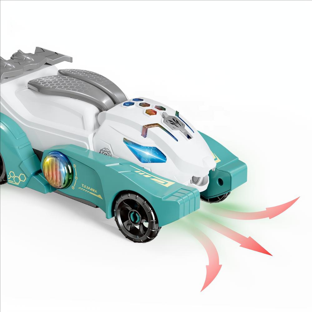 Electric Rabbit Car 2 In 1 Rabbit & Car Automatic Transformation Having Music And Light Rabbit Robot With Light Music Cool Deformation Toy Car