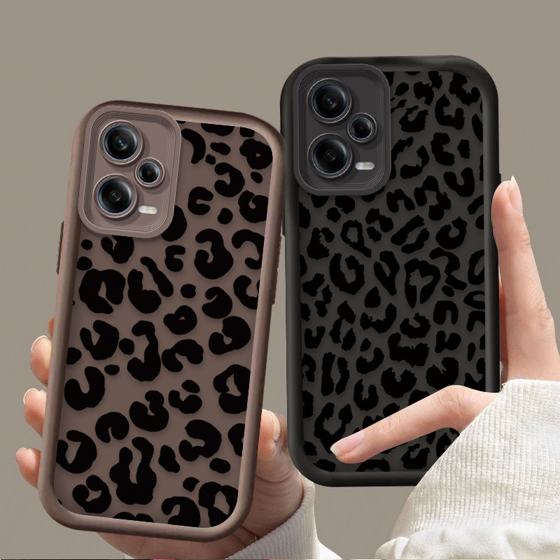 Trendy Black Leopard Print Case for  Redmi Note 14 14S 12 11 Pro Plus 5G 12S 11S 10S 10 9 Redmi 14C 13C 12C 12 4G A3 A3X