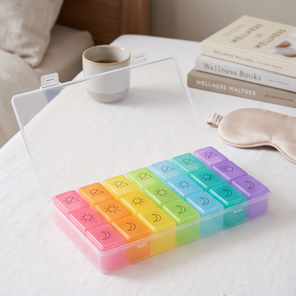 Multicolor Pills Organizer Medicine Storage Box