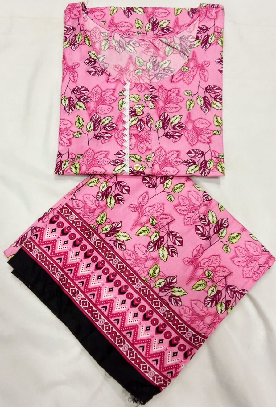 Cotton 2 piece suit new latest design fabric soft Lawn cotton random colour