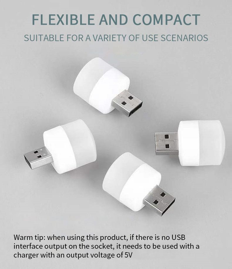 Pack of 2 Mini USB LED Light Bulbs | USB Plug Lamp Computer Mobile Power Bank | White | Small Book Lamp | LED Eye Protection Reading | Light Desk Lighting. Mini Led Usb Light Night Light Mini bulb Mini USB LED Light Bulbs