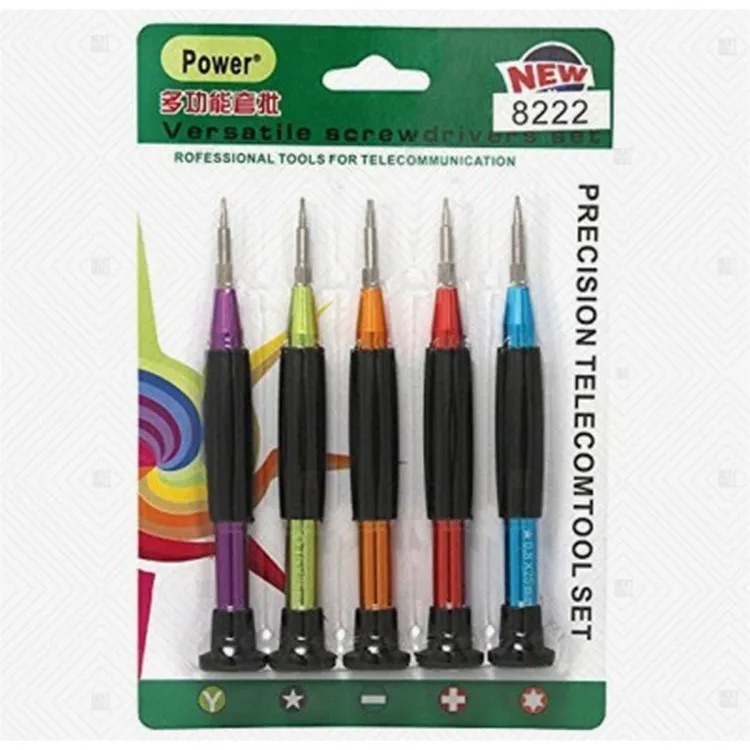 5 in 1 M8222 Precision Screwdriver Set Multi Color Mobile Android Computer Repair Precision Set Interchangeable Head