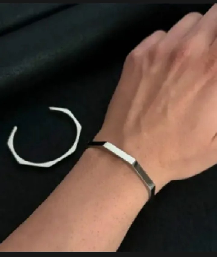 Half Cuff Bracelet For Men and Boys Stainless steel Adjustable Minimalist Fashion style 7 inch Best Gift for Men