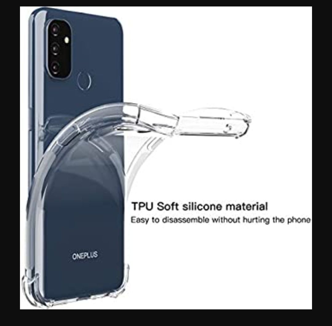 OnePlus Nord N10 5G Transparent Soft Gel TPU Reinforced Corners Cushion Bumper Shockproof Drop Protection Case Cover