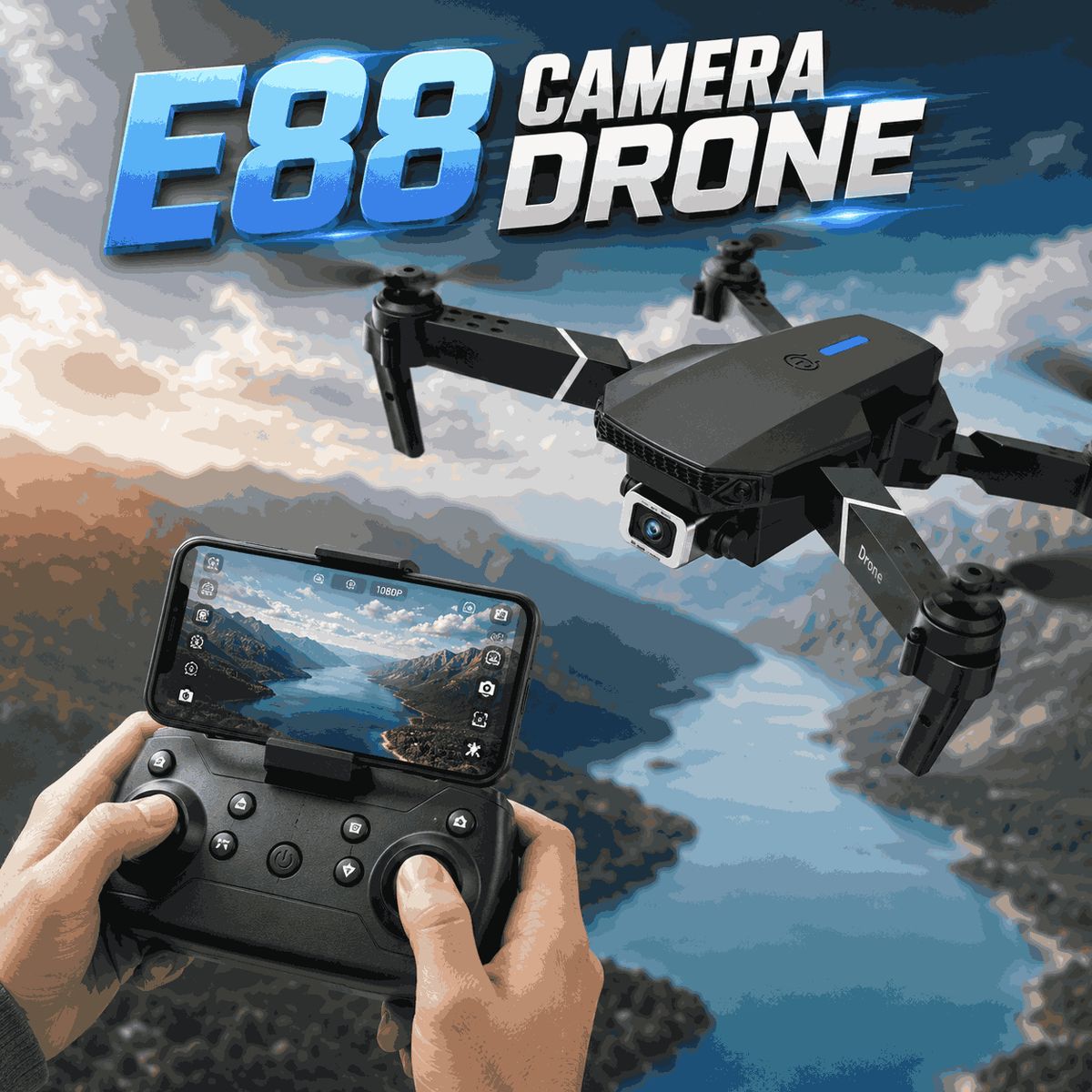 E88PRO Foldable Camera Drone High Quality Camera Drone with Free Bag