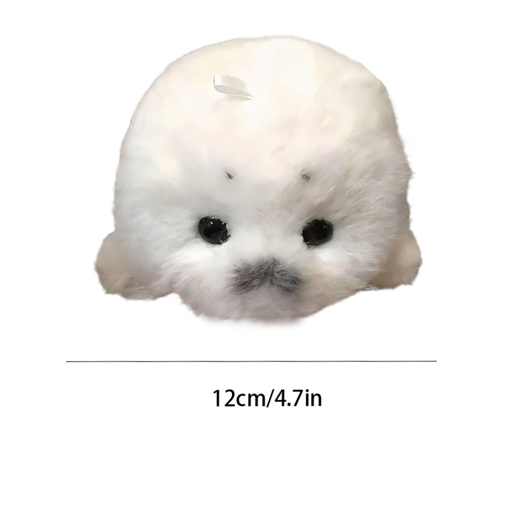 Mini Seal Plush Toy Soft Kawaii Seal Plush Animal Pendant Keychain Car Ornaments Fashion Stuffed Doll Keyring Accessories