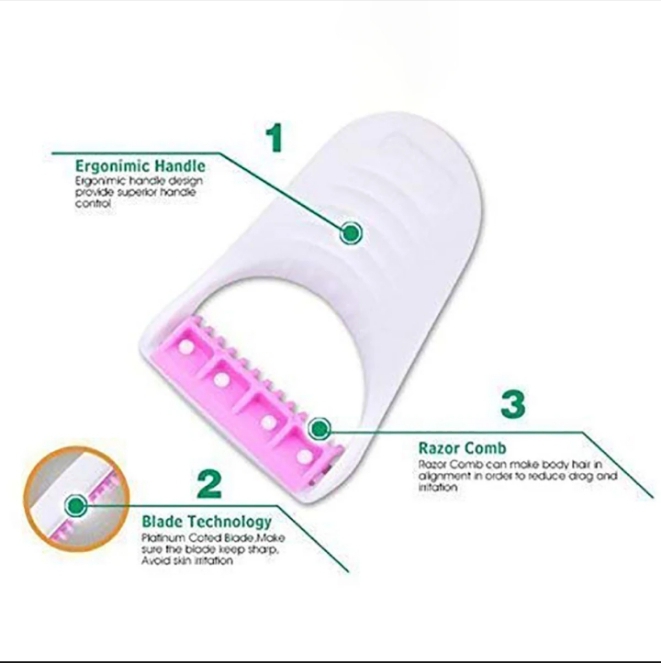 Pack of 06 Safit Ladies and Girls Hair Removing / Shaving Disposable Razor Blades / Safety Stainless Shaving Razor for Sensitive Skin /  Soft Hair Removing Razor  / Trimer  for Girls / Woman / Ladies