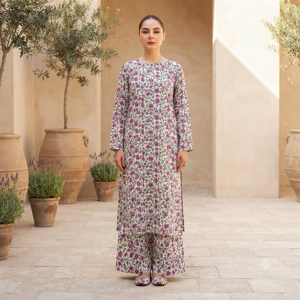 2 Piece Suit For Women Summer Collection Printed Dress Ladies Unstitched Designer Suit Shirt Trouser Casual Wear Fancy Dress Pakistani Summer Outfit - The Suit Loom - Wholesale Price In This Dress