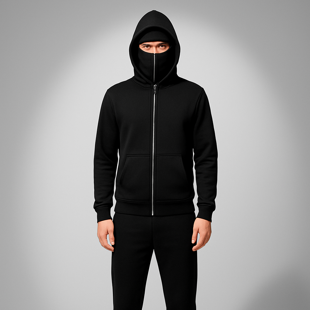 New Black Ninja Balaclava Zipper Hoodies For Men | Ninja Zipper Hoodies For Men | Ninja Hoodies For Men | Mens Hoodies | Hoodies For Boys | Balaclava Men Hoodies | Baclava Ninja Hoodies For Men & Women | Hoodies For Girls | Winter Clothes For Men