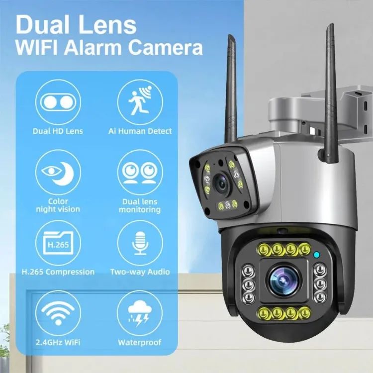 WIFI WATER PROOF HIGH RESOLUTION DOUBLE LENS CAMERA