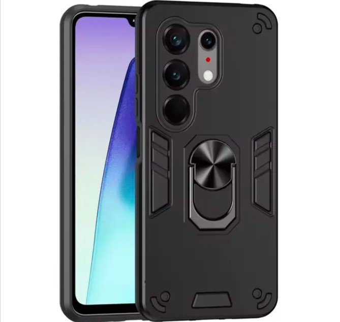 Tecno Camon 50 Pro Full Body Durable Protection Case Magnetic Ring Holder Armor Case Rotating Kickstand Grip Shockproof Hybrid Back Cover with Camera Lens Protection Anti-Drop Hard Case Rugged Shock Absorption Slim Fit Magnetic Car Mount Compatible