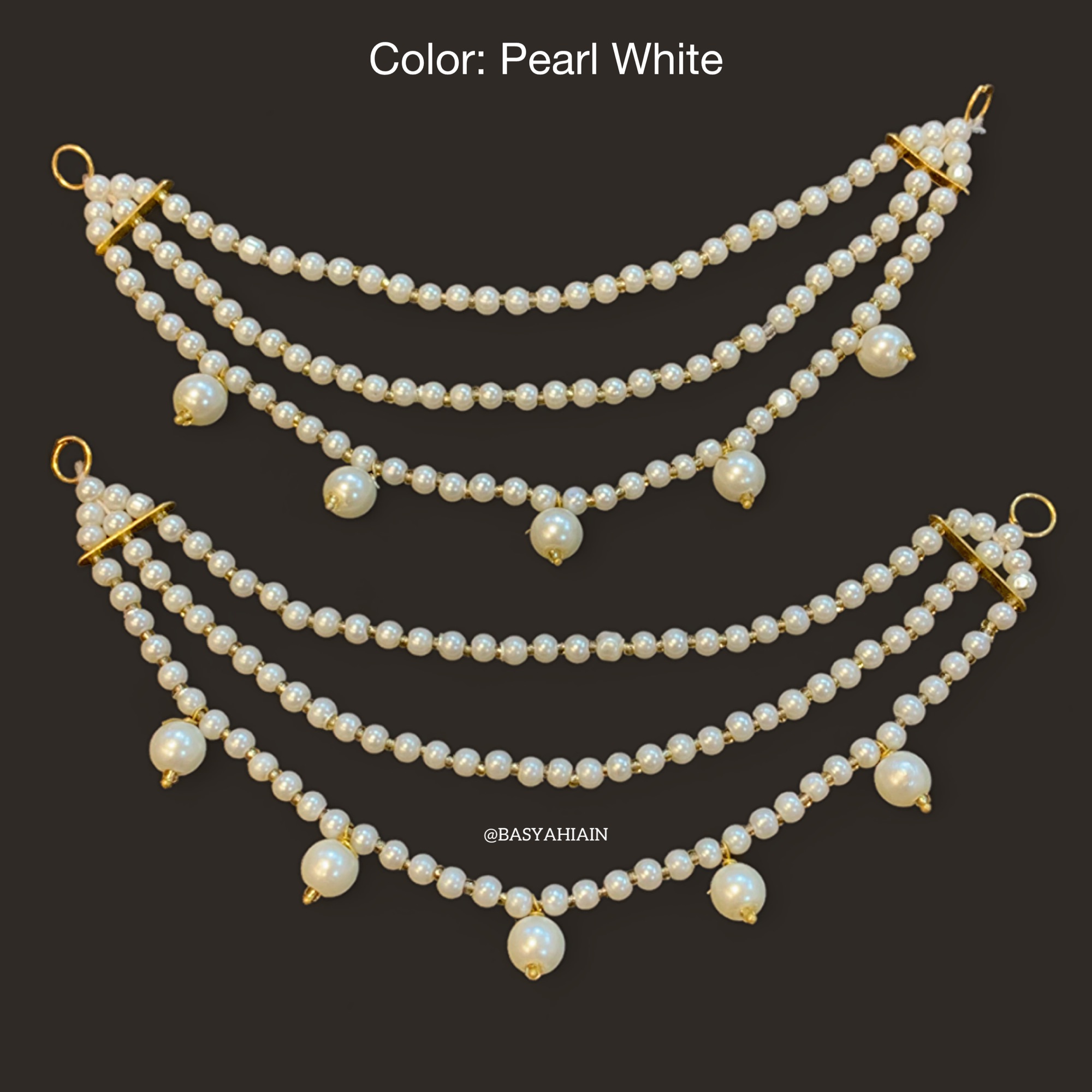 3 Layer Earrings Saharay For Bridals And Party Wear Available In Different Colors (Pair Pack)