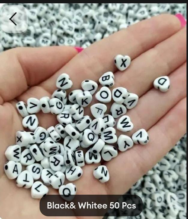 Random Mixed Letter Acrylic Beads Flat Round Alphabet Charms Beads For Bracelet Necklace Jewelry Making