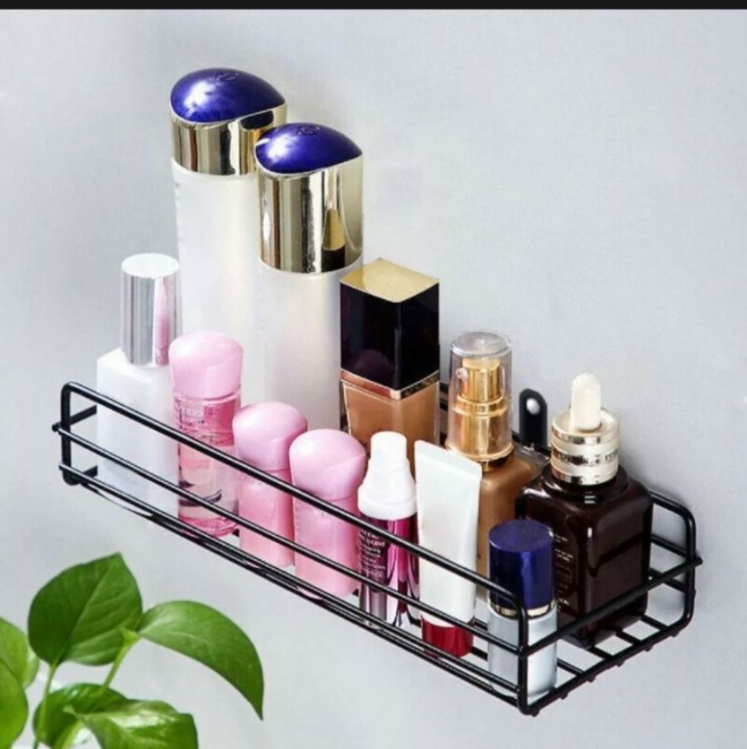 Bathroom kitchen Punch Corner Frame Shower Shelf Wrought Iron Shampoo ...