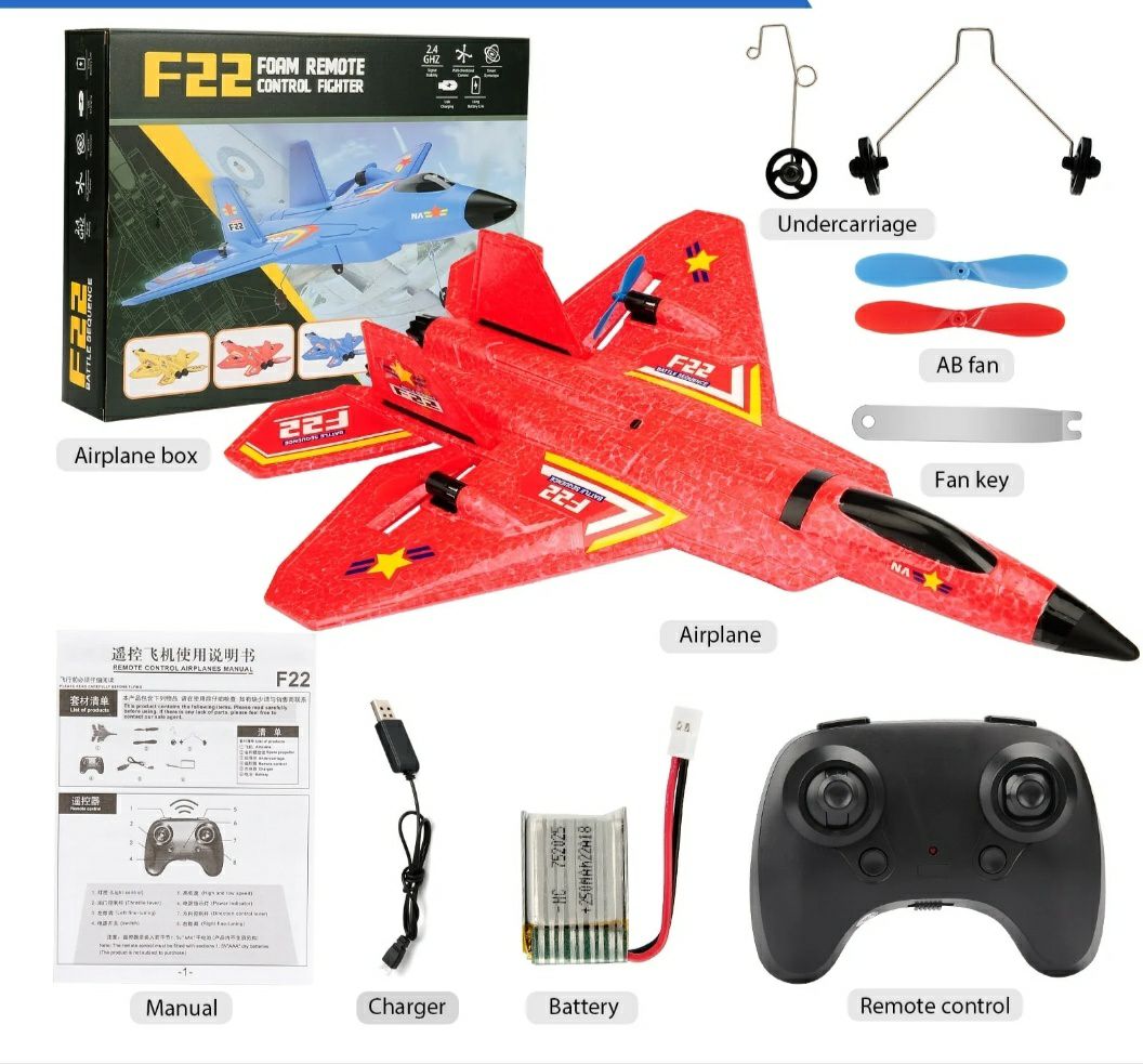 RC plane SMALL Remote Control Foam Plane With LED Lights Remote Control ...