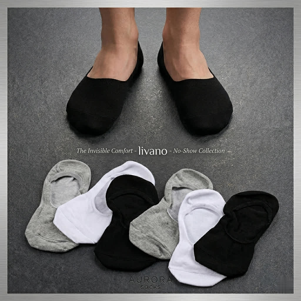 Livano -(Pack of 12 Pairs) No Show Invisible Boat Loafer Socks for Men Women - White Black Grey Color

Invisible