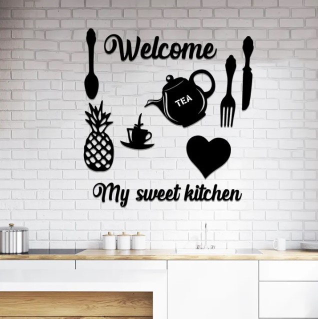 Welcome Home Kitchen Wall Sticker For Kitchen Decoration Items Home And Kitchen Decoration Items Wall Decoration Items Wall