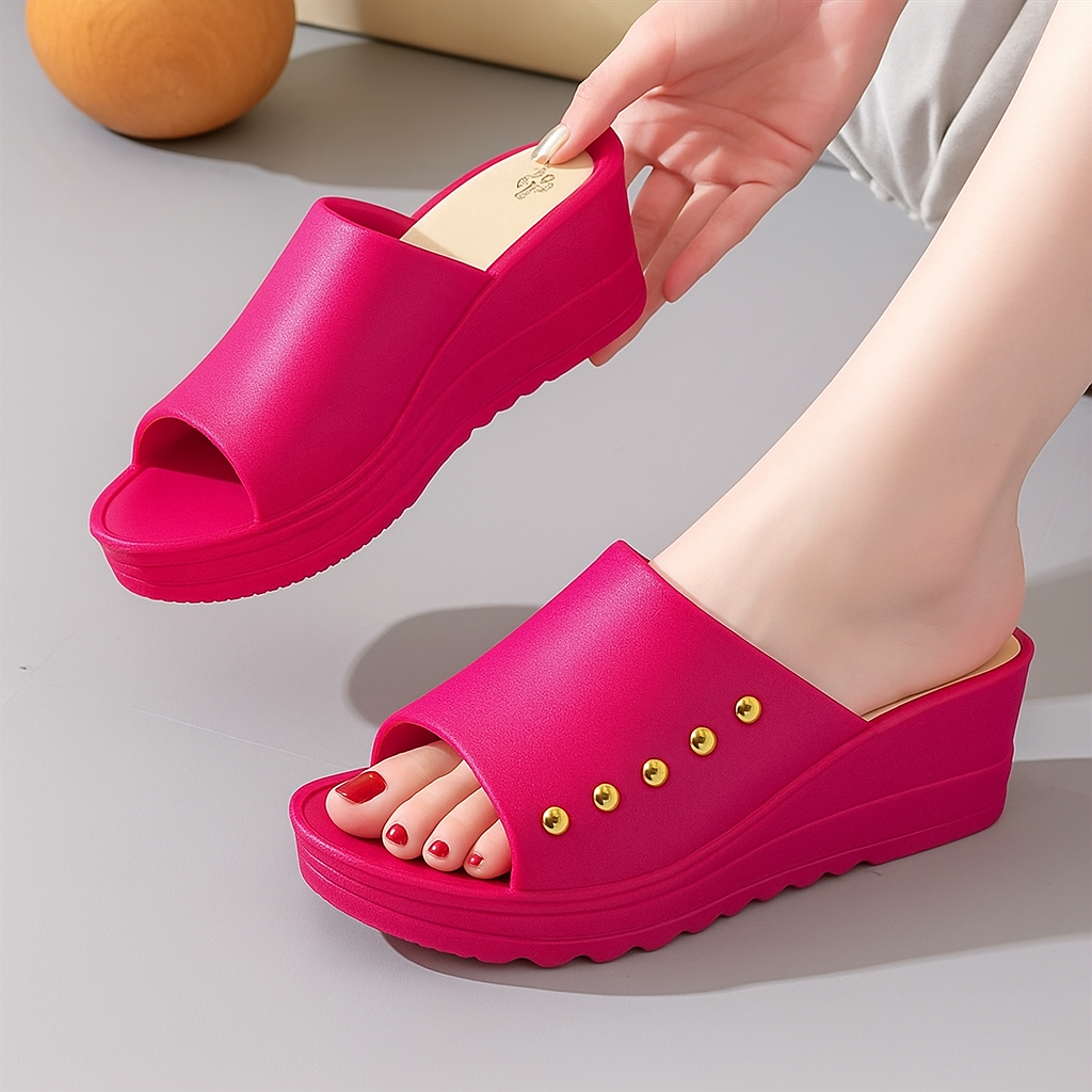 Soft Wedge Slippers Best Quality Slip-On Medicated Wedge Sandals for Women