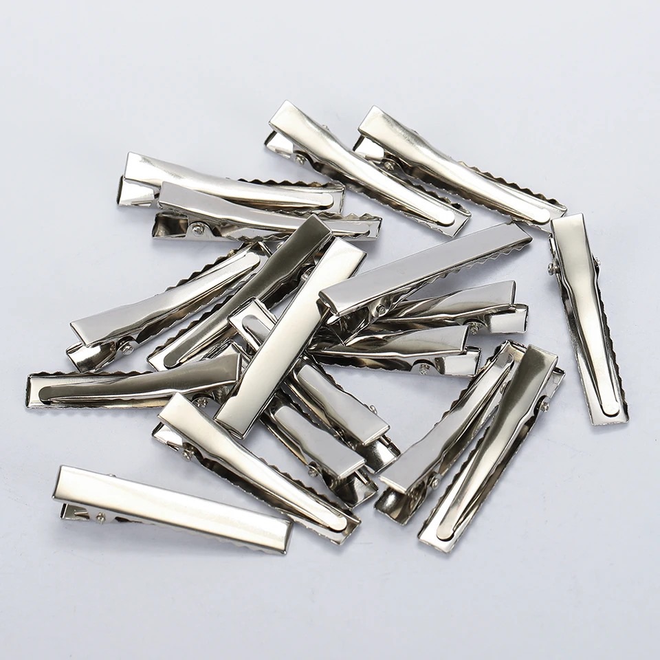 12/25/50pcs Metal Alligator Hair Clips – 4cm/5.5cm/7.5cm for DIY Hair Accessories & Styling Tools