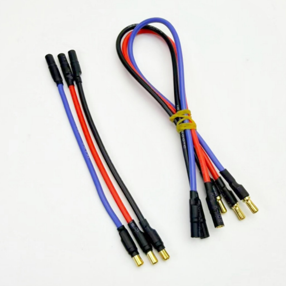 3Pcs 3.5mm Banana Head RC Motor/ESC Extension Cable 10CM/25CM 16AWG Silicone Cable for RC Car Boat Brushless Motor ESC