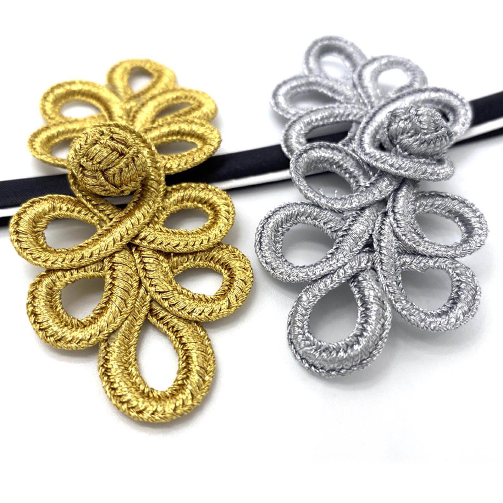 10Pair Chinese Knots Frog Buttons Closure Fasteners Sewing Button Knitting Closure Button for Costumes Outfit Coats Cloak Hanfu