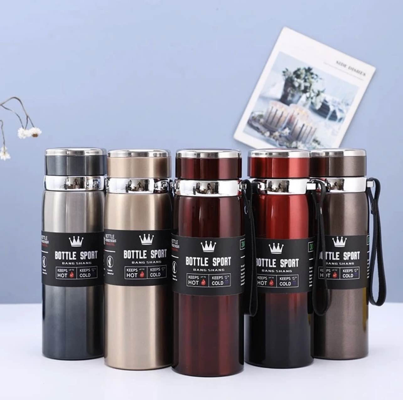 Imported Original 1000ml Stainless Steel Cold & Hot Water Bottle for Boys Girls & Kids, Sports & Gym  Thermos Flask (1 Liters)