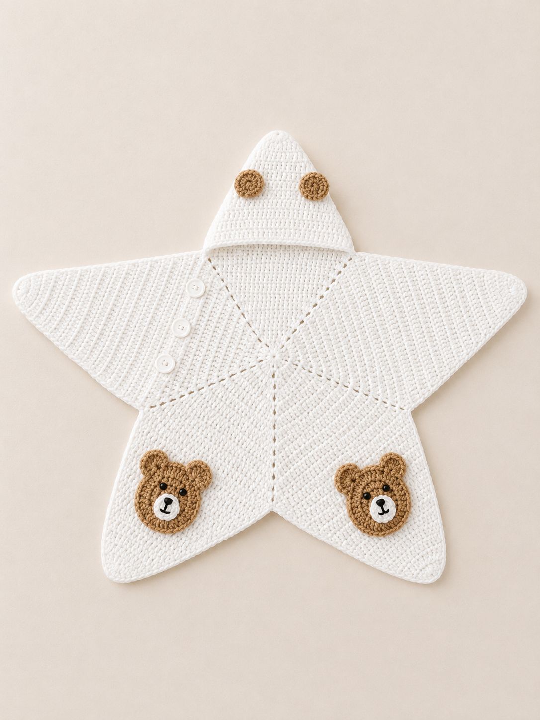Baby Crochet Star Pocket Blanket Swaddle Suit