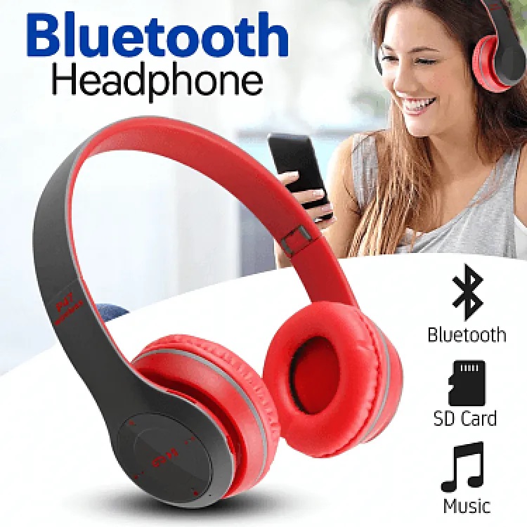 Special Edition P47 Headphone with Pop Window Over The Ear Wireless Bluetooth Headphone Support Sd Card use