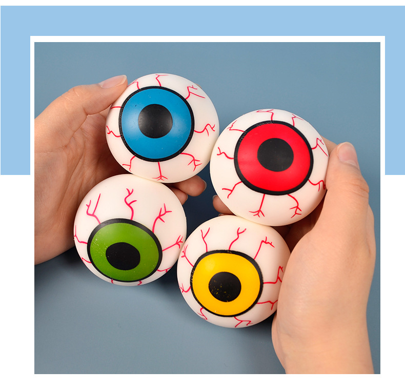 Halloween Horror Eyeball Squishy Toys - Soft Plastic Stress Balls, Novelty Fidget Gadgets, Perfect Party Favors, Gag 