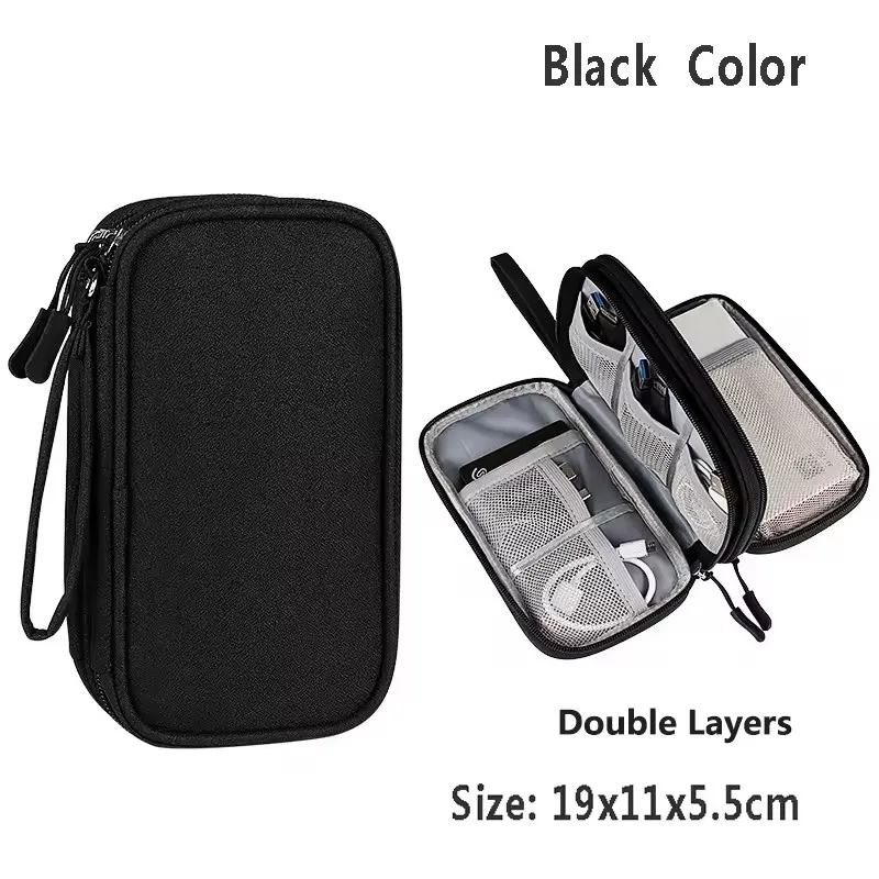 Travel Cable Bag Portable Digital Storage Pouch Charger Data Cable USB Bag Organizer Waterproof Electronic Accessory Storage Bag