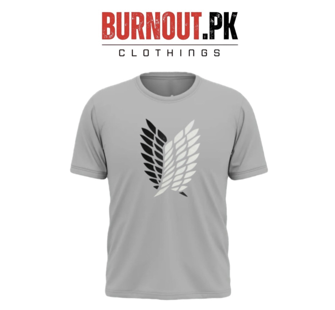 BURNOUT.PK NEW TRENDY SUMMER COLLECTION WINGS PRINTED TSHIRTS FOR MENS AND WOMENS