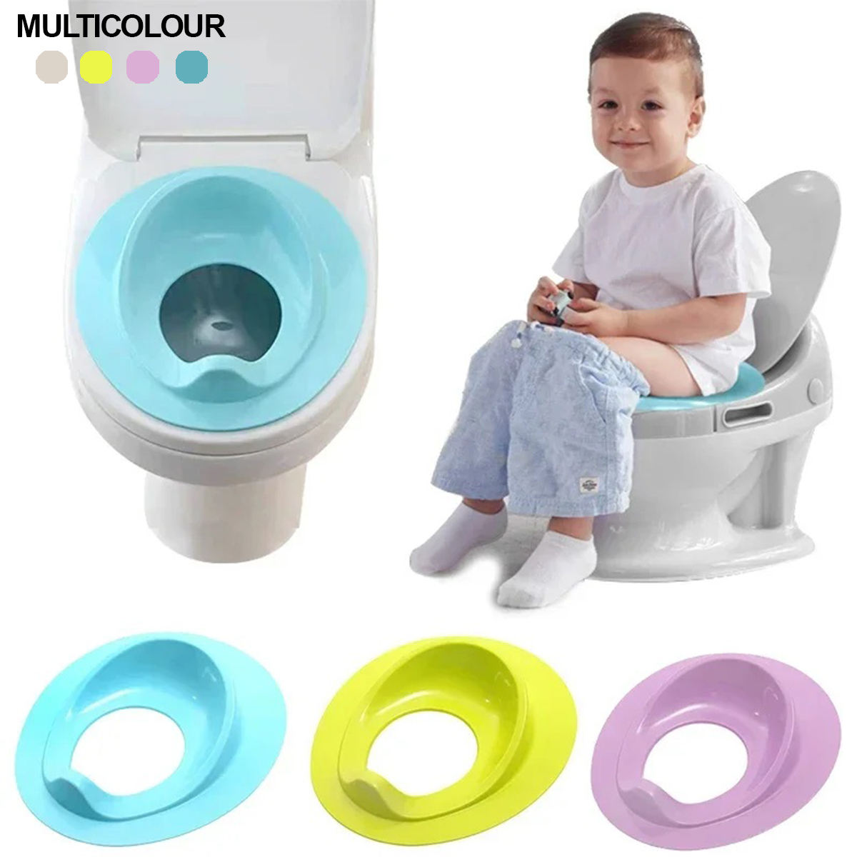 Portable Baby Potty Seat Toddler Travel Toilet Training Pad Kids Folding Cushion Urine Assistant Non-Slip Cover for Boys Girls Child Bathroom Chair