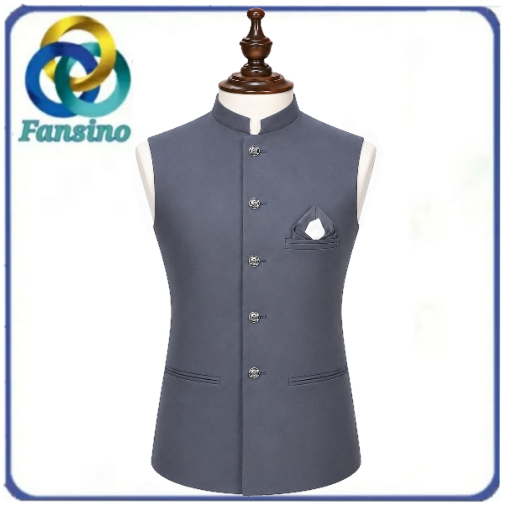 Grey Waistcoat By Fansino | Premium Quality Waist Coat For Men