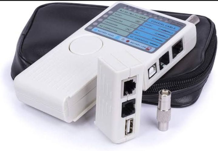 LAN Network Cable Tester -4 in-1 Professional Remote Network Cable Tester- RJ11- RJ45 - USB/BNC Cable  NW-CBTRM1