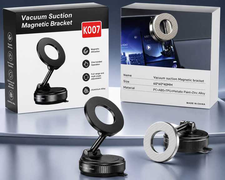 Phone Holder K007 – 360° Rotating Car & Desk Mount | Strong Magnetic Bracket