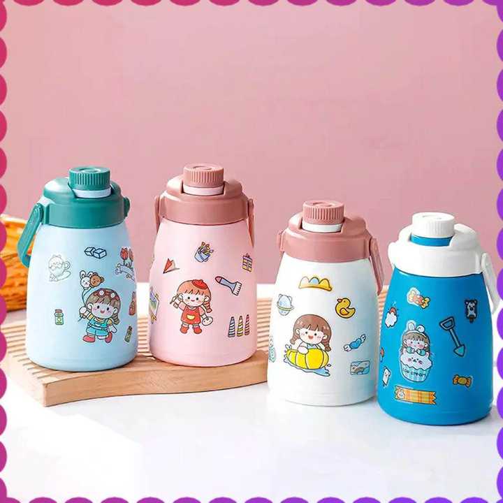 Astronaut Baby Bottle 500ML | Double Drink Bottle for Milk Water Juice | Kids Feeding Water Bottle | Random Colors
