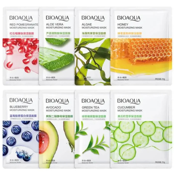Bioaqua Pack Of 5 Moisturizing Face Sheet Mask Improving Dryness Mask