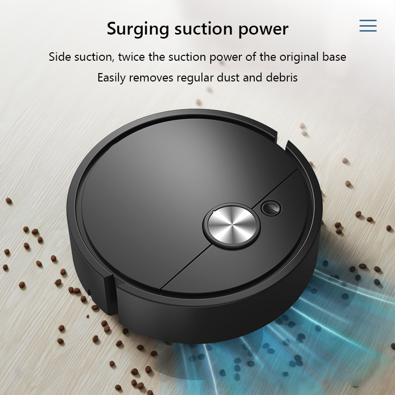 3 in 1 Sweeping Robot Rechargeable Vacuum Mop Robot Strong Suction Compact Cleaning Machine for Pet Hair Stubborn Dirt