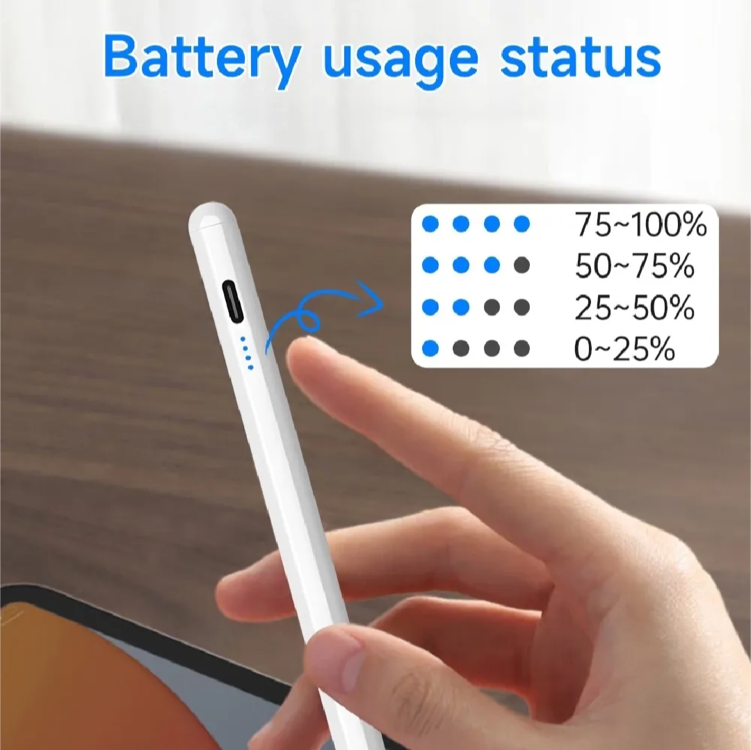 Universal Stylus Pen for All Touch Devices | High Precision Metal Tip Digital Pen for, Android & Windows Tablets | Super Long Battery | Rechargeable | No Palm Rejection
