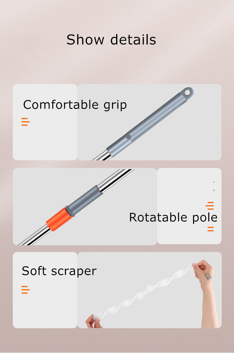 Silicone Scraper Broom Magic Wiper High Place Glass Wiper Floor Mop