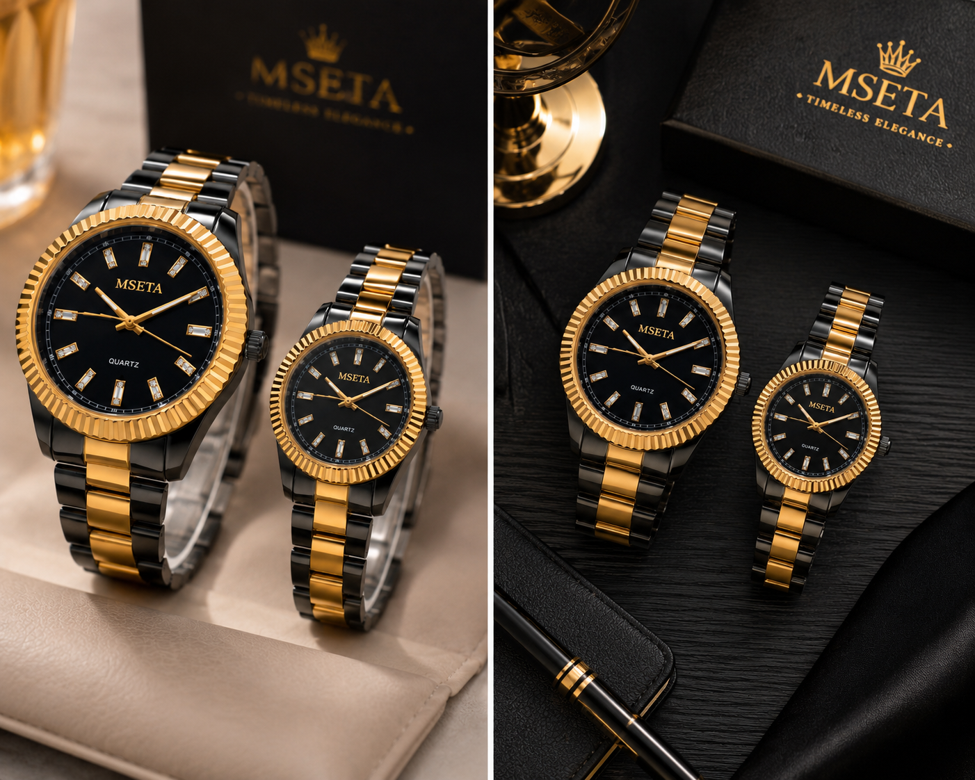 Midnight Royale Couple Watch Set