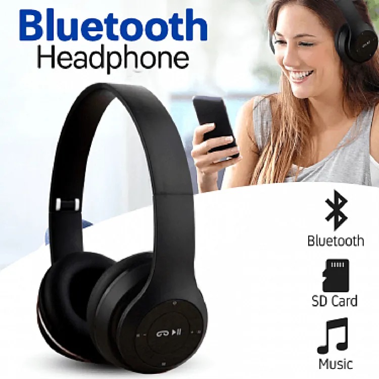 Special Edition P47 Headphone with Pop Window Over The Ear Wireless Bluetooth Headphone Support Sd Card use