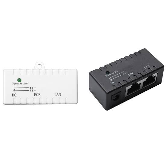 2 Pieces Passive PoE Injector Power Over EthernetRJ45 Data To RJ45