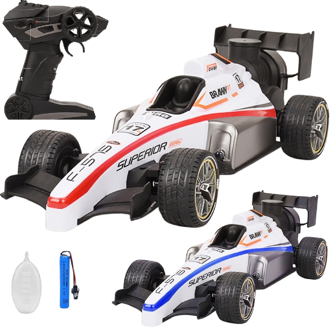 High Speed RC Car Remote Control Toy 2WD F1 car four boys smokes play remote control car for kids scale 1:14 big formula toy car four boys with light and flame Rechargeable