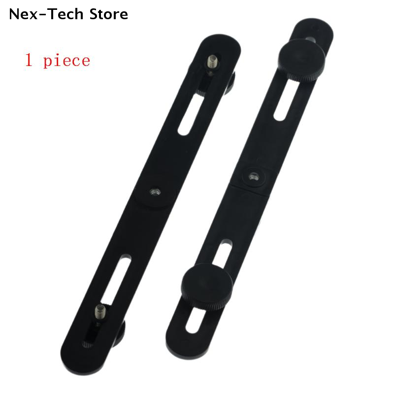1Pcs Black Flash Bracket Mount Tripod With 2 Hot Shoe Adapter Screws Double End Light Stand Holder For Digital SLR Camera
