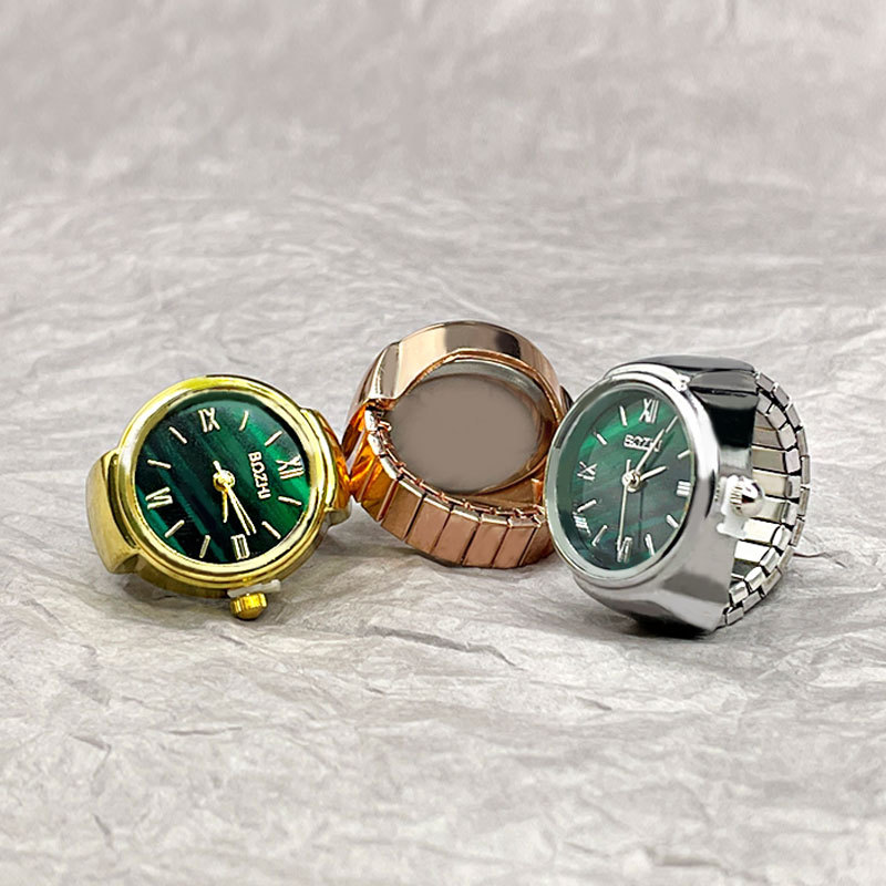 Hot Selling Finger Watch Ring Creative Movement Fashion Accessories Vintage Alloy Shell Quartz Watch Men Jewelry Women 