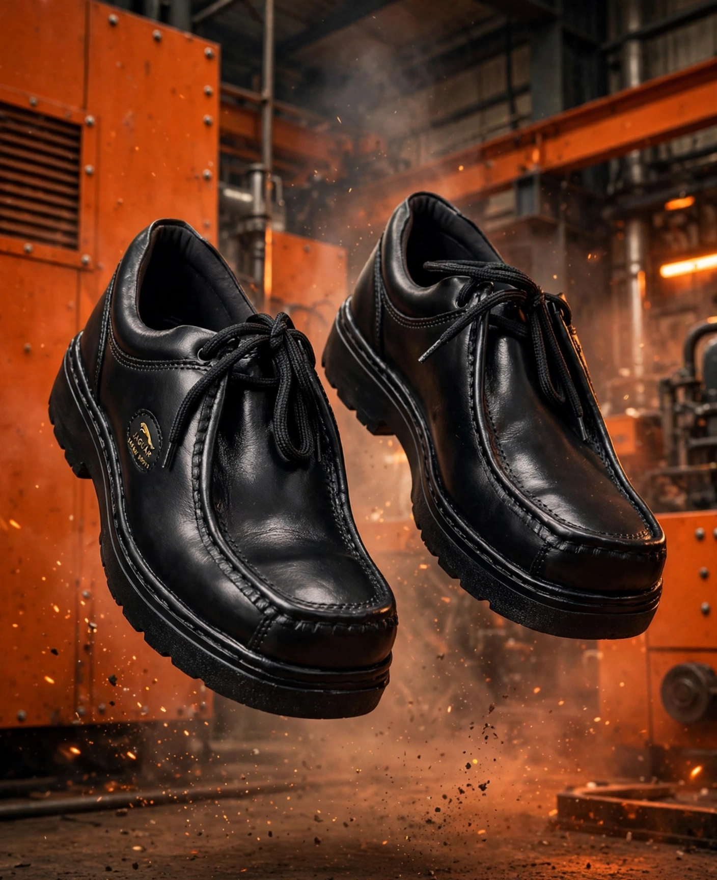JAGUAR SAFETY SHOES WITH STEEL TOE AND STEEL PLATED SOLE SLIP RESISTANCE