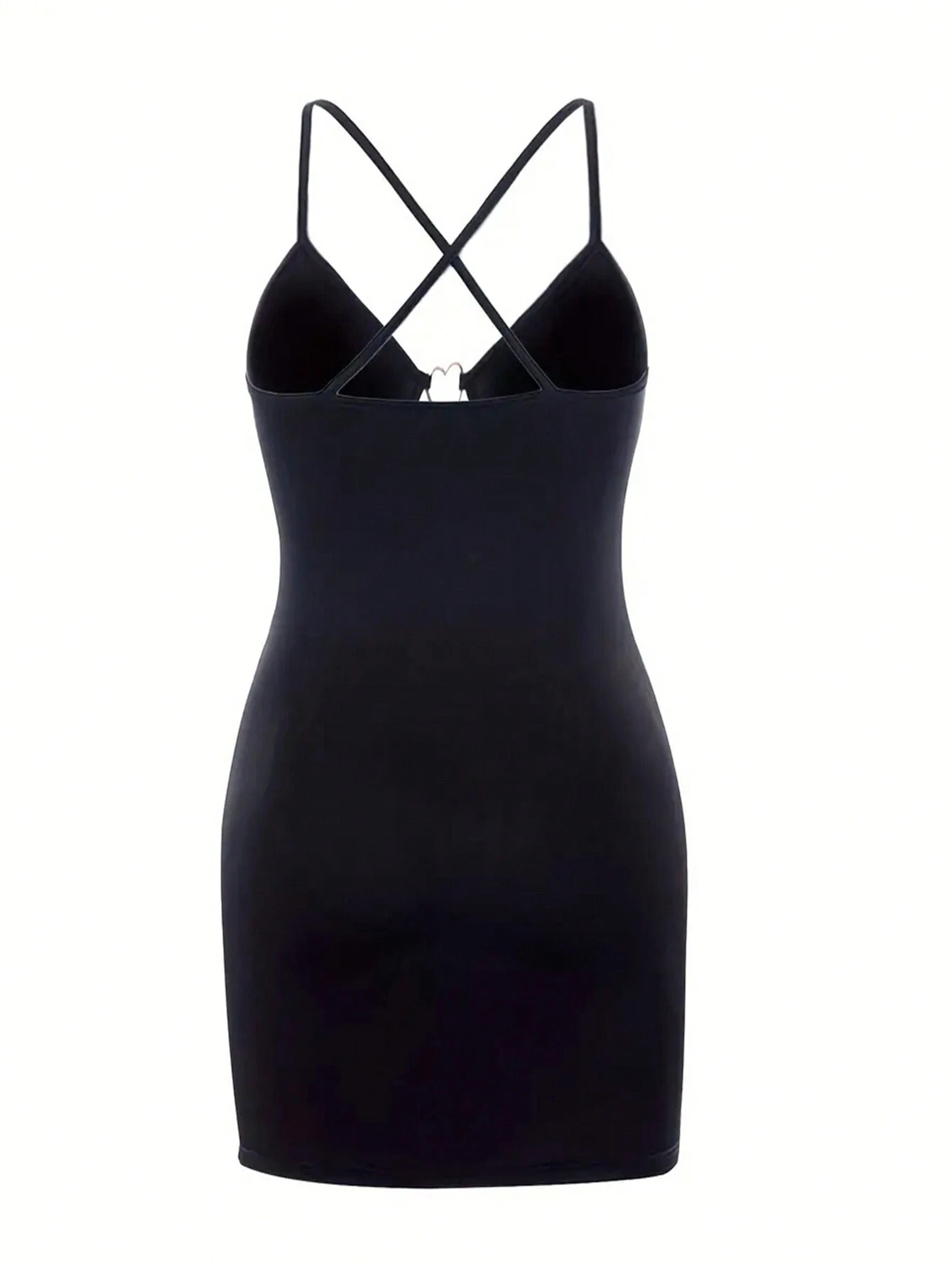 Women's Heart & Ring Decor Hollow Out Spaghetti Strap Dress